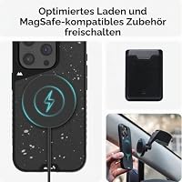 Mous für iPhone 15 Pro Hülle Kompatibel mit MagSafe - Limitless Gesprenkeltes Schwarzes Gewebe – Ansicht 5