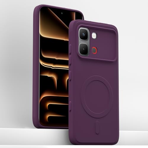 Image of Pikkme Back Cover for Infinix Note Edge 5G Soft Matte Silicone Mag-Safe Design (Mag-Safe Not Support) Camera Protection | Slim Fit Bumper Cover (Purple)