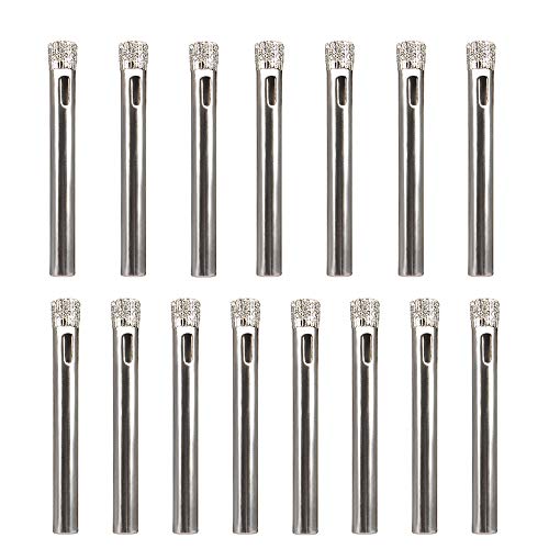 YOTINO 15pcs Diamond Drill Bit Set, 1/4inch 6mm Small Diamond Hole Saw Kit