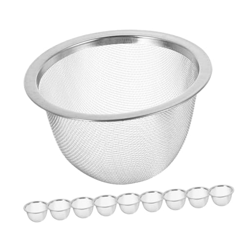 CIYODO 10 piezas Filtro para Té de Malla Fina de Acero Inoxidable Infusor para Tetera Colador Reutilizable para Sueltas Compacto y Resistente para Uso Doméstico