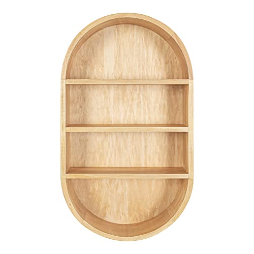 Kate And Laurel Hutton Scandinavian Capsule Wall Shelf, 16 X 28, Natural Wood, Geometric Modern Shelves For Wall #TOP7