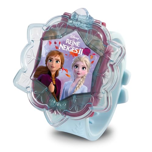 VTech - Disney La Reine des Neiges 2, La Montre-Jeu Interactive, Montre Enfant à Clapet, Écran Animé, Bracelet Souple, 9 Cadrans, 4 Jeux Éducatifs, Cadeau...