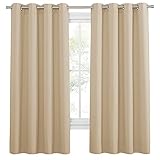 gardine beige weiß Sensibles Budget: Schützung Ihre Möbel und Boden vor der Verwüstung der Sonne, zugleich sparen Sie das Geld auf Heizung und Kühlung Ihres Hauses. Was wichtigst ist, es bringt Ihnen einen guten Schlaf in der Nacht, so dass Sie jeden Tag volle Energie sind.