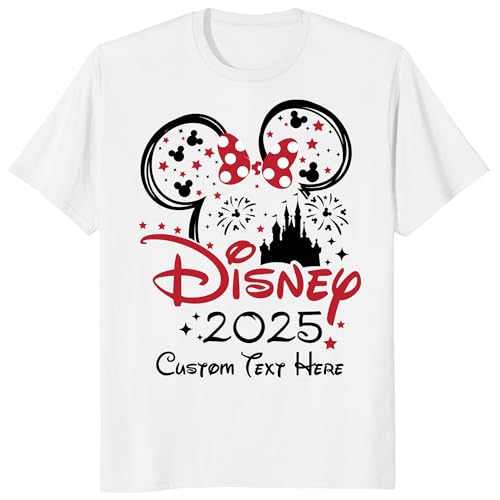 Custom Family Matching Shirts, 2025 Mickey Minnie T Shirts Family Matching Vacation T-Shirt, Personalized Mouse T-Shirt