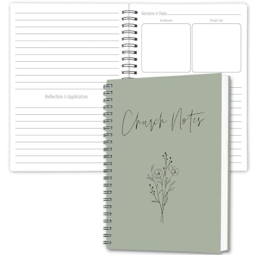 Cuaderno de notas de sermón Gersoniel verde oscuro para conectar con la palabra de Dios