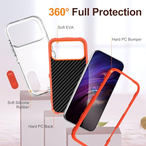 Coque iPhone 17 Pro silicone vert et rose rigide antichoc avec béquille intégrée - 2