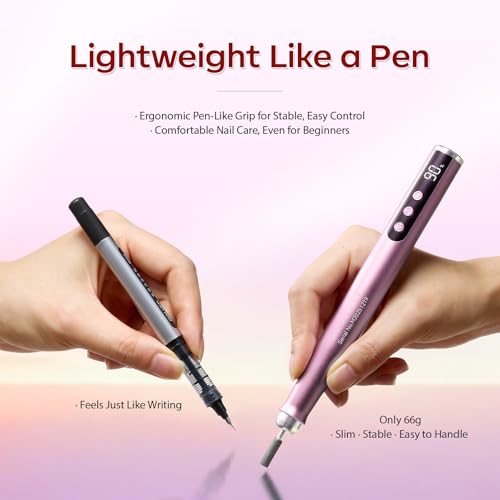 Makartt Nail Dust Collector - Professional Powerful Suction Bundle with Pen-Shaped Rechargeable Nail Drill for Beginners image 5