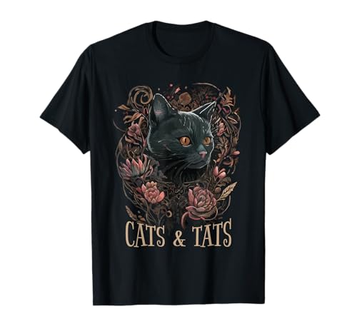 Cats & Tats Tattoo Artist Cat Lover T-Shirt