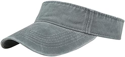 DOANNOTIUM Sport Sun Visor Hats Cotton Ball Caps Empty Top Baseball Sun Cap for Men Women (Grey-New)