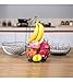 Fruit Bowl for Kitchen Counter Fruit Basket for Kitchen Fruit Holder Countertop Fruit Bowls for Decor Table Bowl Storage (Black A)