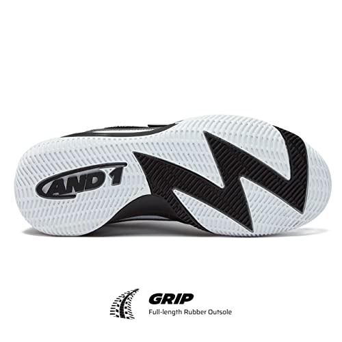 And1 Gamma 3.0 Ss Men's Basketball Shoes, Indoor Or Outdoor, Street Or Court- White/Black, 9.5 Medium #TOP4