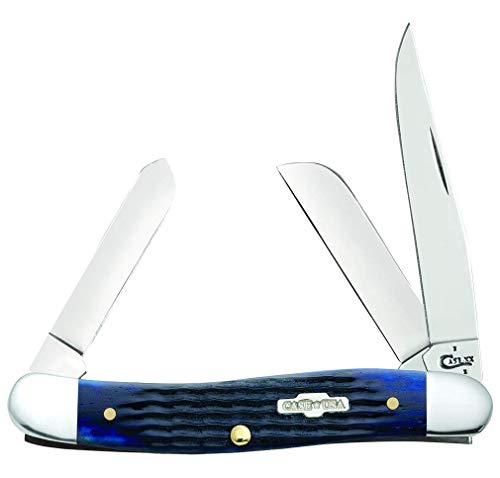 Case WR XX Pocket Knife Navy Blue Medium Stockman Item #2801 - (6318 SS) - Length Closed: 3 5/8 Inches