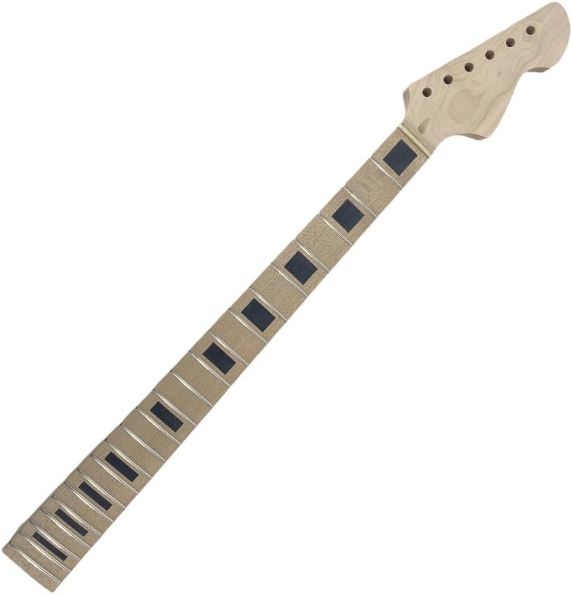 DIY Electric Guitar Neck for Replacement - Maple Fretboard 22 Fret 25.5 Inch Bolt on Heel Truss Rod Adjust at Bottom