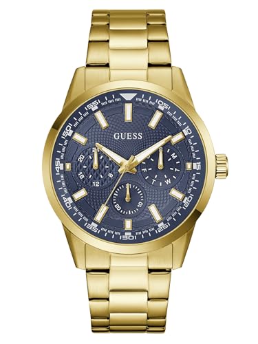 GUESS Gold-Tone and Blue Multifunction Watch