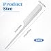 2Pcs Metal Rat Tail Comb Stainless Steel Rattail Comb Fine Teasing Pintail Barber Combs Styling Combs with Metal Pick for Braiding Hair Cutting Styling (Silver)