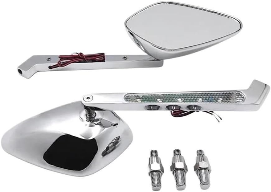 リアミラー 10 ミリメートルユニバーサルバイクミラーオートバイバックミラー用ライト付き CM300 CM500 GV300S オー