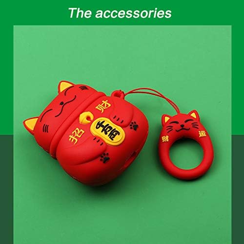 Miniatura 2 de Funda de silicona ultra gruesa y suave con correa para Apple Airpods 1 2 Air Pods auriculares inalámbricos protectores 3D dibujos animados de