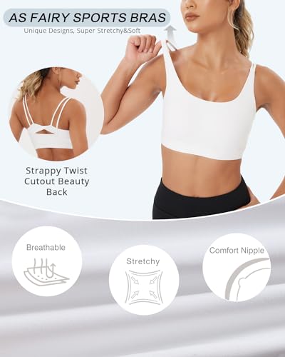 As Fairy Sutiã esportivo, sutiã de ioga sem costura com bojos removíveis de alto impacto, sutiã sexy