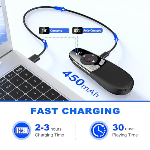 Puntero para presentaciones recargable que soluciona la falta de puertos USB tradicionales 3