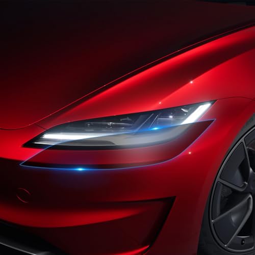 Paintville for Tesla Model 3 2024 2025 2026 Headlights Smoke Tint PPF 70% VLT Smokey Headlamp Film Paint Protection Custom Fit Anti Scratch Self Healing Guard for Tesla Finishing Accessories