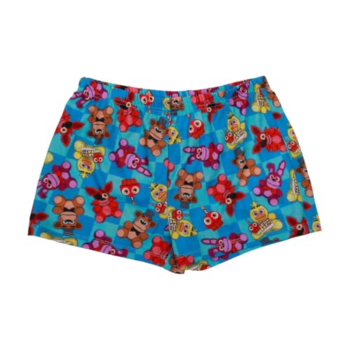 Bioworld Five Nights At Freddy's Character Print Youth Girl's Raglan T-shirt & Lounge Shorts Sleep Set3
