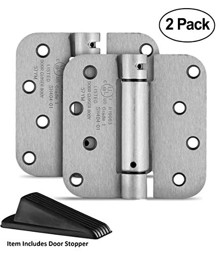 Berlin Modisch 4" x 4" Mortise Spring Hinge with 5/8" Radius Corners, Self
