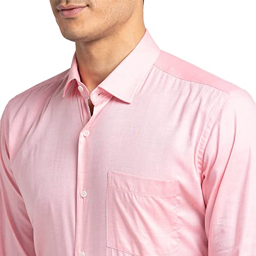 Image of Park Avenue Men's Cotton Blend Checks Pattern Slim Fit Semi Cutaway Collar Full Sleeve Formal Shirt