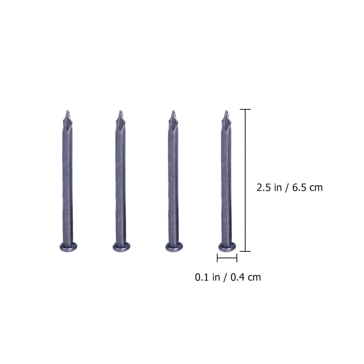 MUCKLILY 50pcs 2.5inch Steel Nails for Cement High Penetrati