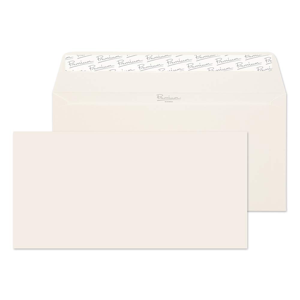Blake Premium Business DL 110 x 220 mm 120 gsm Peel and Seal Wallet Envelopes (71882) Oyster Wove - Pack of 500