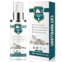 Advanced Cat Deterrent Spray, Natural Formula Cat Repellent Indoor and Outdoor, Strengthened Cat Scratch Deterrent for Furniture, Sofas, Rugs, Curtain Protection, Stop Cats from Urinating (Green, M)