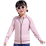 [Teddy] ラッシュガード キッズ 長袖 男の子 女の子 水陸両用 フードなし 指穴付き 薄手 rashguard025 (130cm, ダスティピンク)