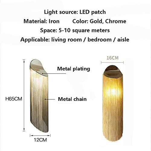 Apliques de pared LED en metal creativo y acabados de lujo para salones 7