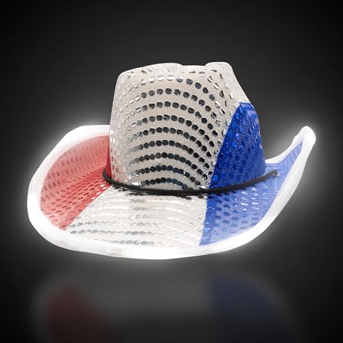 Fun Central TY15118719 Led Light-Up Cowboy Hat In Red thumb #1