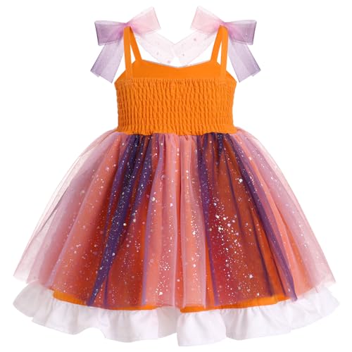 Toddler Baby 1st Birthday Girl Cake Smash Outfit Self-tie Floral Tutu Dress Ruffle Halloween Party Photo Shoot2