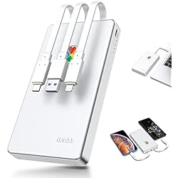 iDiskk Disco Duro Externo para iPhone de 2 TB (2000 GB), Cable Integrado 3 en 1 Certificado MFi* 3 Discos Duros portátiles, Disco Duro USB-C para los últimos teléfonos iPhone/iPad/Mac/PC y Type-C