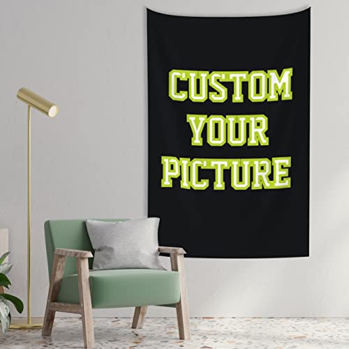 JINJUREN Custom Tapestry Upload Images Personalized Wall Decor Backdrop Poster For Bedroom 40 * 60 inch Vertical