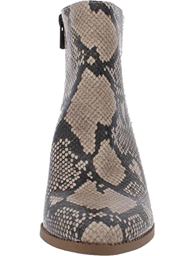 Sun + Stone Womens Eryn Snake Print Block Heel Boot Ivory 8.5 Medium (B,M)3