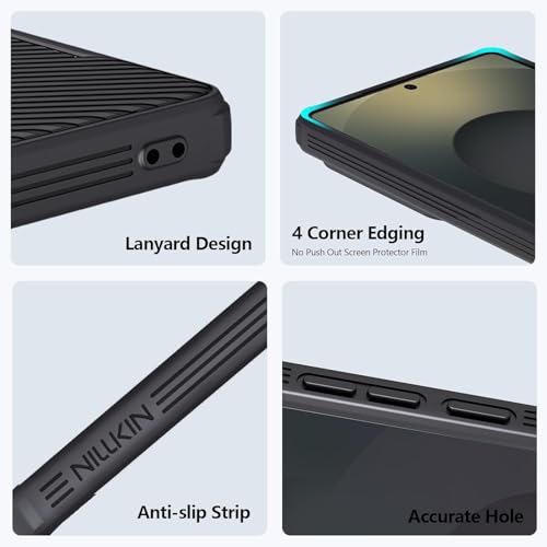 Image of Nilkin Classic Series Compatible for Samsung S25 Ultra Case with Camera Cover, [Camera Lens Protector] [Scratch-Resistant] [360 Full Protection] Shockproof Slim Phone Case (Blue, S25 Ultra)
