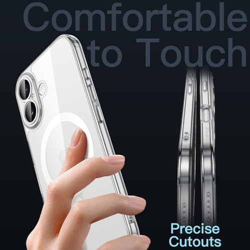 Image of JETech Magnetic Slim Case for iPhone 17 6.3-Inch Compatible with MagSafe, Camera Lens Full Protection, Ultra-Thin Lightweight Clear Minimalist Protective Phone Cover (Clear)