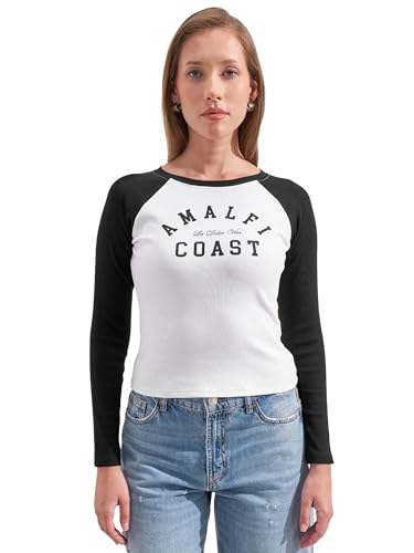 Image of Tokyo Talkies Women Pure Cotton Tops for Woman|Regular Fit Slim fit Crop Tops for Women Western|Top Tshirt for Women Stylish Western|Suitable for Casual and Workwear