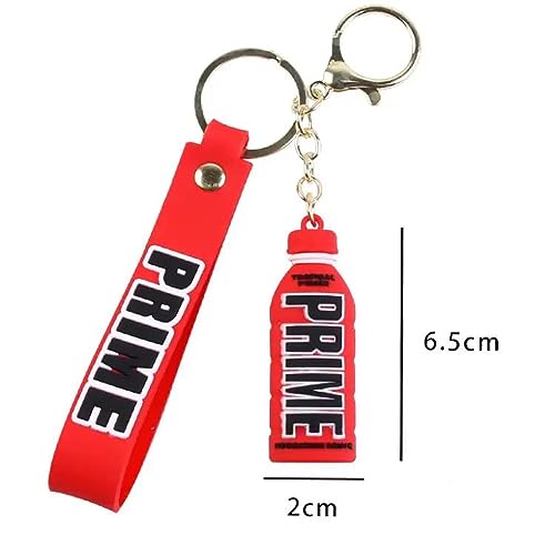 Image of Penny Wise Trendy Prime Drink Keychain | Logan Paul & KSI Design | Hard Silicone,Unbrekable | Travel Essential | Kids Friendly | Comes With Strap & Bag Hook | Single Piece.