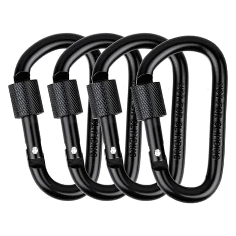 4PCS Aluminium Locking Carabiner Clips Cover