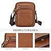 BAIGIO Men's Shoulder Bag CrossBody Bag Vintage Small Ipad Messenger Bag Side Satchel for Men Business Bag Casual Hangbag Sling Bag for Work Travel Daily, Brown #3