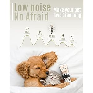 oneisall Dog Shaver Clippers Low Noise Rechargeable Cordless Electric Quiet Hair Clippers Set for Dogs Cats Pets
