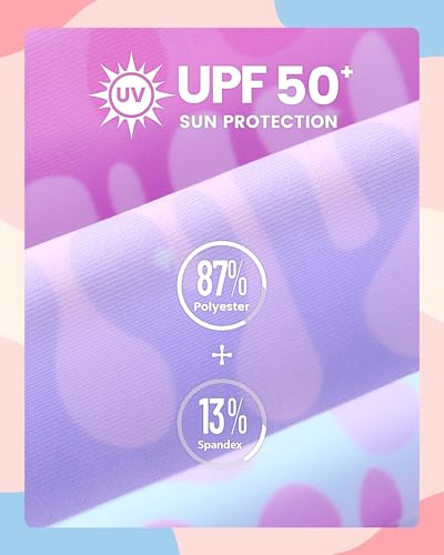 Image of Angel season Girls Swimsuits Kids Bathing Suit One Piece Swimwear with UPF 50+ Cute