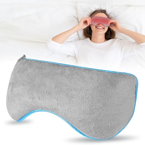 AOOWU Mascarilla para Ojos Calentada, Antifaz Ojos Secos para Microondas, Compresa Cálida para Ojos Secos con Correa Ajustable, Antifaz Calor Ojos para Tratamiento Orzuelos, Ojos Secos, Blefaritis
