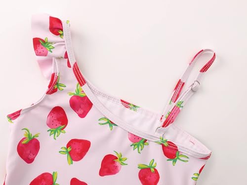 Girls One Piece Swimsuits Adjustable Double Strap for Kids Palm Tree Print Toddler Bathing Suit Size 2T-104