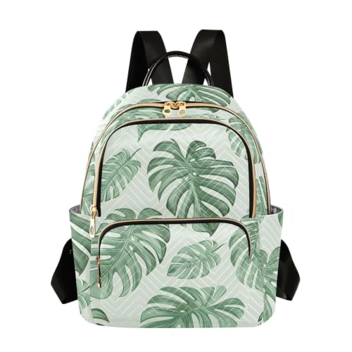 Sac à dos femme léger et compact motif feuilles tropicales taille M