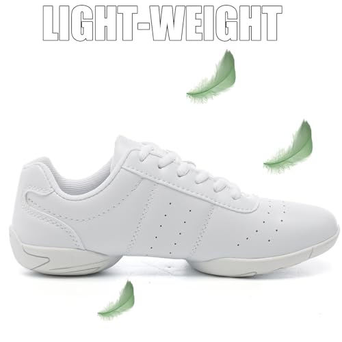 WUIWUIYU Boys Girls Women's Lace Up Aerobics Gymnastics School Cheerleading Dance Sport Shoes Training Sneakers4