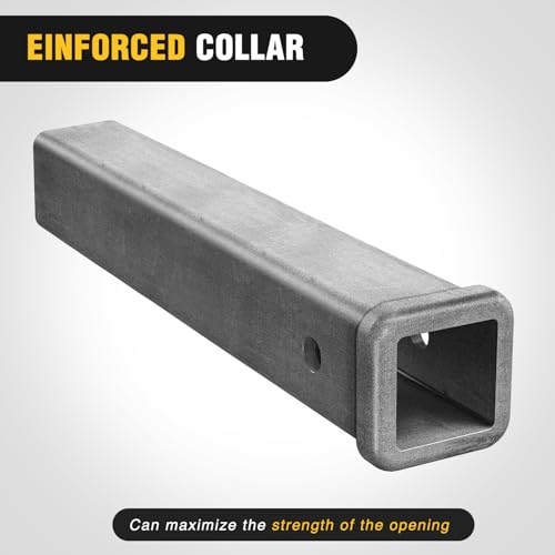 Image of Nilight Hitch Adapter 2 inch x 12 inch Combo Bar Trailer Receiver Tube Weld-on Raw Steel Hitch Bar